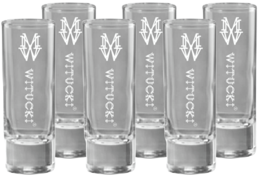 WITUCKI® Vodka 40% 0,7l • 1 Flasche + 6 WITUCKI® Vodka Shotglass