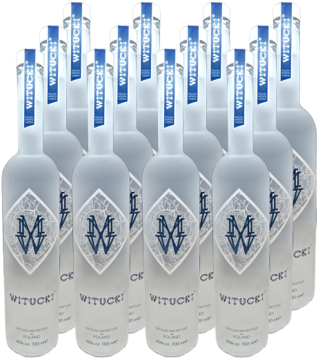 WITUCKI® Vodka 40% 0,7l • 12 Flaschen + 12 WITUCKI® Vodka Shotglass