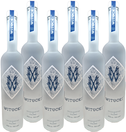 WITUCKI® Vodka 40% 0,7l • 6 Flaschen + 6 WITUCKI® Vodka Caps