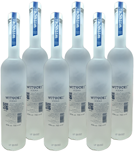 WITUCKI® Vodka 40% 0,7l • 6 Flaschen + 6 WITUCKI® Vodka Caps