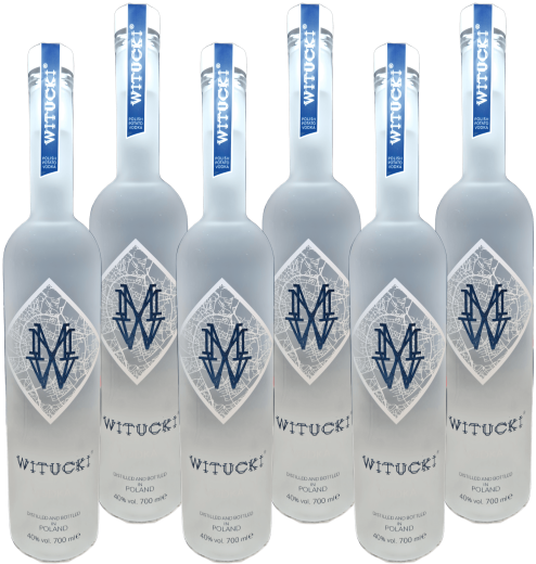 WITUCKI® Vodka 40% 0,7l • 6 Flaschen + 6 WITUCKI® Vodka Shopping Bags