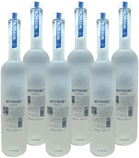 WITUCKI® Vodka 40% 0,7l • 6 Flaschen + 6 WITUCKI® Vodka Shotglass