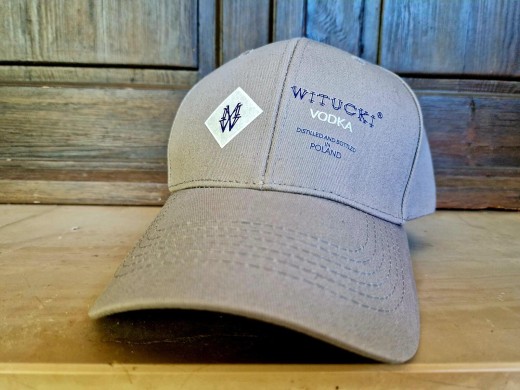 WITUCKI® VODKA Cap • Grau - Unisize - großer Schirm